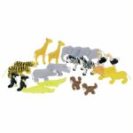 Wooden wild animal set