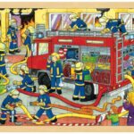 Maxi puzzle tavola - pompieri