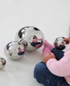 6 bolas reflectantes sensoriales para bebé, bolas de espejo de acero  inoxidable, bolas de observación, esferas de espejo, bolas sensoriales para  bebés