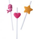 Pajitas infantiles princesa