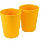 Orange plastic cup