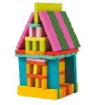 Juego construcción madera colores
