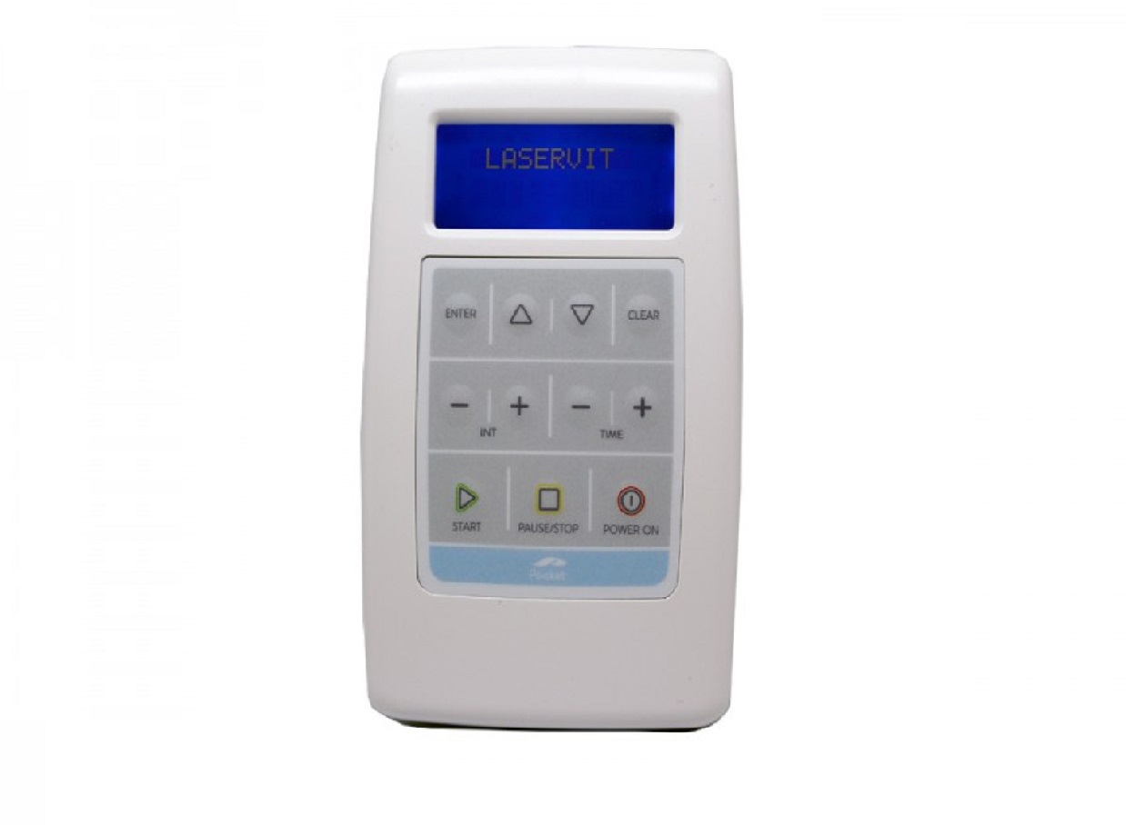 laservit Unidad de control del láser terapéutico portátil New Pocket Laservit con pantalla y teclado de programas