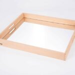Wooden mirror tray