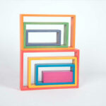 Rectangular rainbow pieces