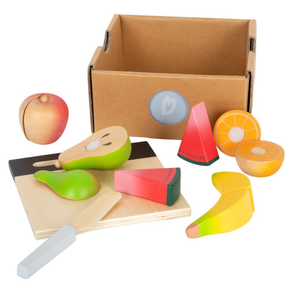 Frutas de madera infantil surtido de 4 cajas