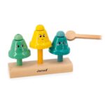 Box 24 meses de Janod: las 3 campanillas musicales con su varita, juguetes de madera para 2 años