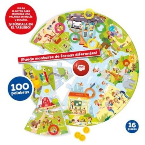Puzzle búho botón - Juego de mesa de observación y escucha - Imagen 2