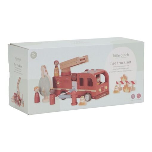 Set camión de bomberos de madera - immagine 6