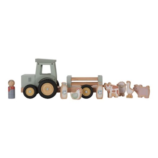 Tractor de madera con remolque - Pequeña granja - Image 4