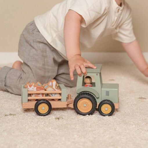 Tractor de madera con remolque - Pequeña granja - Image 3