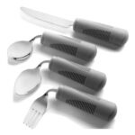Cubiertos Adaptados con Peso y Flexibles – Set de 3 Piezas de Acero Inoxidable con Agarre Ergonómico