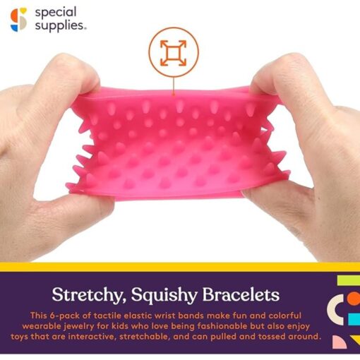 Pulseras elásticas con texturas – Pack de 6 - Imagen 3