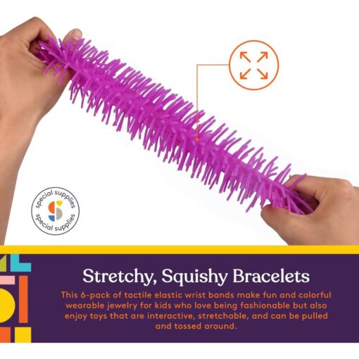 Pulseras sensoriales Squishy – Pack de 6 - Imagen 7