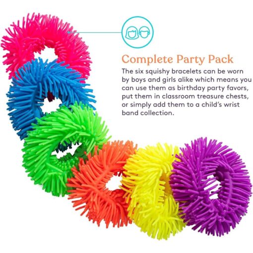 Pulseras sensoriales Squishy – Pack de 6 - Imagen 3