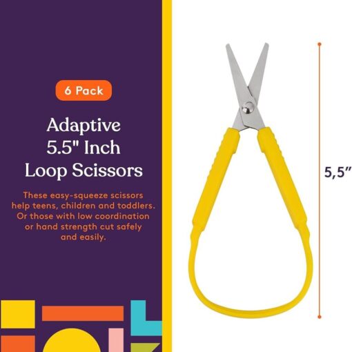 Tijeras adaptadas con bucle y apertura automática – Pack de 6 - Imagen 3