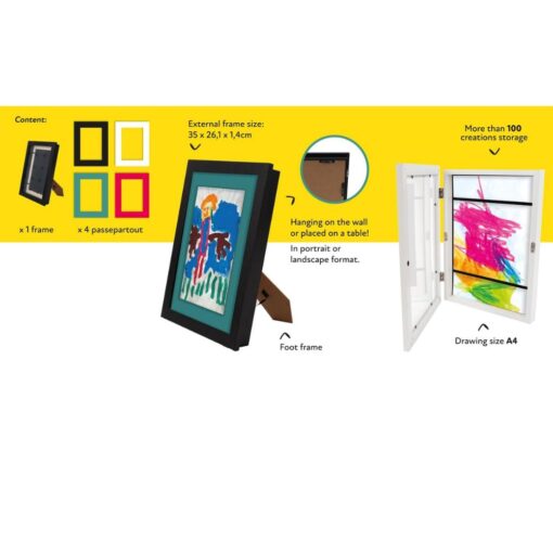 Marco expositor para dibujos infantiles A4 – Nextty Black - Image 6