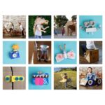 Makedo Discover: collage de 12 creaciones de cartón hechas con Makedo, herramientas seguras para cartón