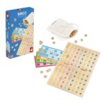 Bingo de madera compacto y con caja