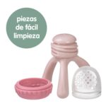 Alimentador de silicona b.box desmontado en sus piezas para facilitar la limpieza