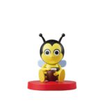Figura de l'abella de Cançons populars per a contacontes FABA, groga i negra sobre la base vermella