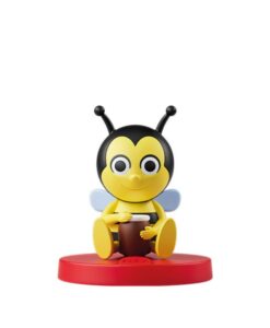 Figura de l'abella de Cançons populars per a contacontes FABA, groga i negra sobre la base vermella