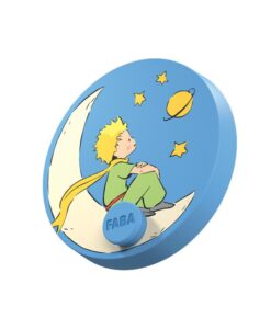 Disco sonoro de El Principito para cuentacuentos FABA, ilustrado con el principito sobre su planeta