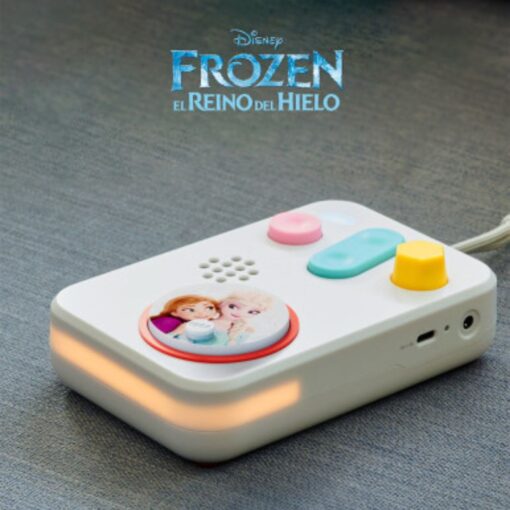 The FABA+ storyteller is turned on with the Frozen sound disc placed in the central reader