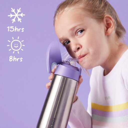 Botella térmica b.box con la indicación de 15 horas de frío y 8 horas de calor
