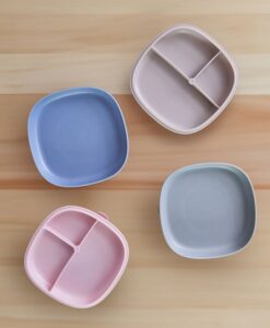 Plato con ventosa b.box de silicona en cuatro colores, con el divisor de compartimentos