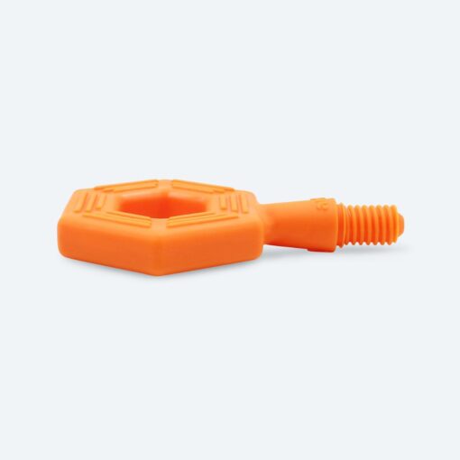 Vista lateral del cabezal Hex naranja para Z-Vibe, que muestra su grosor y la rosca de acople