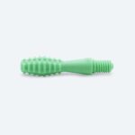 Vista lateral del cabezal Massage verde para Z-Vibe, con la punta redondeada y la rosca de acople