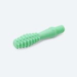 Cabezal Z-Vibe Massage de ARK: cabezal masajeador verde, alargado y con costillas en relieve alrededor