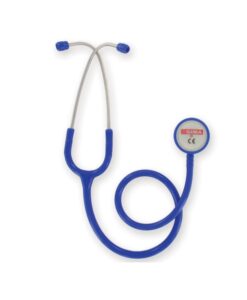 Fonendoscopio Classic de Gima en azul real con tubo en Y y cabeza de doble campana de acero inoxidable
