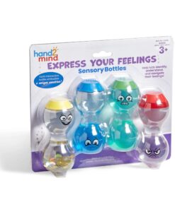 Botellas de las emociones de hand2mind: blíster con las 4 botellas: alegría, tristeza, miedo y enfado