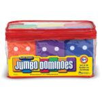 Bolsa transparente con cremallera del dominó gigante de espuma de Learning Resources con las 28 fichas