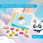 Bao's Cloudland de HABA: reto resuelto con la oveja naranja encajada en la nube, juego de lógica de madera para niños