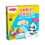 Bao's Cloudland de HABA: caja del juego con el panda Bao y las nubes, juego de lógica de madera para niños