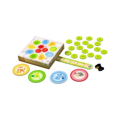 La Tarta de Teo de HABA: tarta con las cartas de fruta y el camino de Teo, juego cooperativo para niños de 2 años