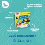 La Tarta de Teo de HABA: qué trabajamos: atención, vocabulario, formas, colores y motricidad gruesa