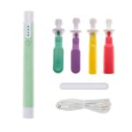 Sensi Rechargeable Bite Tube Kit de TalkTools: Sensi recargable verde, cuatro cabezales para morder y cargador
