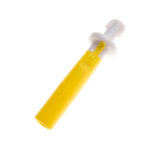 Cabezal Bite Tube amarillo para Sensi: tubo de silicona hueco y fino, con conector blanco