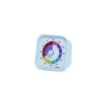 Time Timer MOD Home Edition Rainbow Wheel: el reloj de frente con la esfera arcoíris y el disco morado