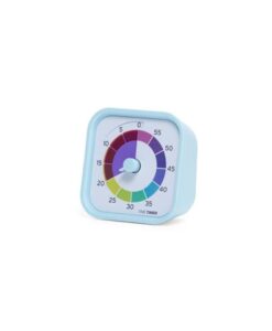Time Timer MOD Home Edition Rainbow Wheel: el reloj de frente con la esfera arcoíris y el disco morado