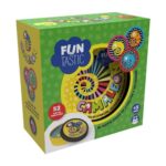 Camaleón de Funtastic: caja del juego con la lata redonda y 52 cartas circulares