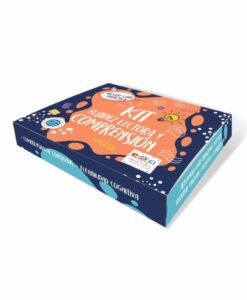 Kit de fluidez lectora y comprensión de Neuroaprendizaje Infantil: caja azul y naranja con el título