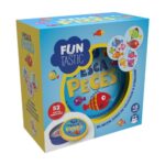 Pesca peces de Funtastic: caja azul del juego con la lata y 52 cartas circulares