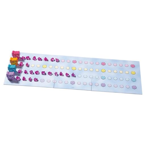 Unicornio Destello de HABA: reverso del tablero con otro recorrido de juego, juego de mesa para niños desde 3 años
