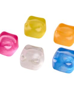 Fun Cube de J'adore: cinco cubos translúcidos en rosa, amarillo, naranja, transparente y azul