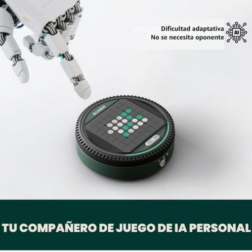 Super Reversi de Giiker: mano de robot sobre la consola, compañero de juego con IA de dificultad adaptativa
